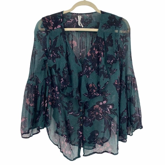 Anthropologie Featherbone Femme Ruffled Blouse - Picture 3 of 13